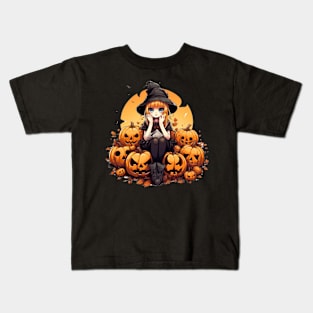 Pumpkin Witch Kids T-Shirt